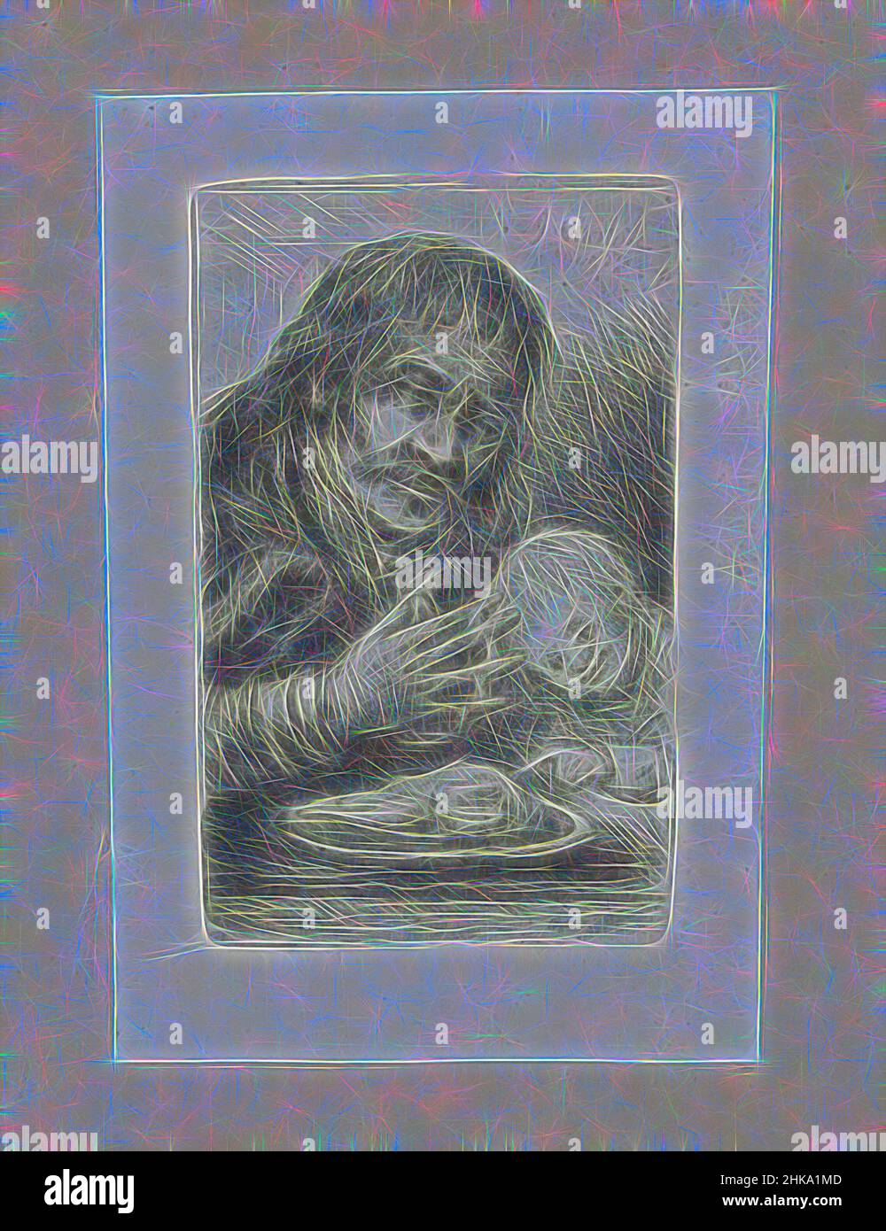 Inspiriert von Mensch und Kind am Esstisch, The Compleat Work of Etchings von John Chalon, Oeuvre Complette des Eaux Fortes par Jean Chalon, Sitzen Ein Mann und ein Kind am Tisch. Der Mann hat seine Hände im Gebet gefaltet. Das Kind berührt ein gekochtes Huhn, das sich auf dem Esstisch befindet. The, Reimagined by Artotop. Klassische Kunst neu erfunden mit einem modernen Twist. Design von warmen fröhlichen Leuchten der Helligkeit und Lichtstrahl Strahlkraft. Fotografie inspiriert von Surrealismus und Futurismus, umarmt dynamische Energie der modernen Technologie, Bewegung, Geschwindigkeit und Kultur zu revolutionieren Stockfoto Inspiriert von Mensch und Kind am Esstisch, The Compleat Work of Etchings von John Chalon, Oeuvre Complette des Eaux Fortes par Jean Chalon, Sitzen Ein Mann und ein Kind am Tisch. Der Mann hat seine Hände im Gebet gefaltet. Das Kind berührt ein gekochtes Huhn, das sich auf dem Esstisch befindet. The, Reimagined by Artotop. Klassische Kunst neu erfunden mit einem modernen Twist. Design von warmen fröhlichen Leuchten der Helligkeit und Lichtstrahl Strahlkraft. Fotografie inspiriert von Surrealismus und Futurismus, umarmt dynamische Energie der modernen Technologie, Bewegung, Geschwindigkeit und Kultur zu revolutionieren Stockfoto