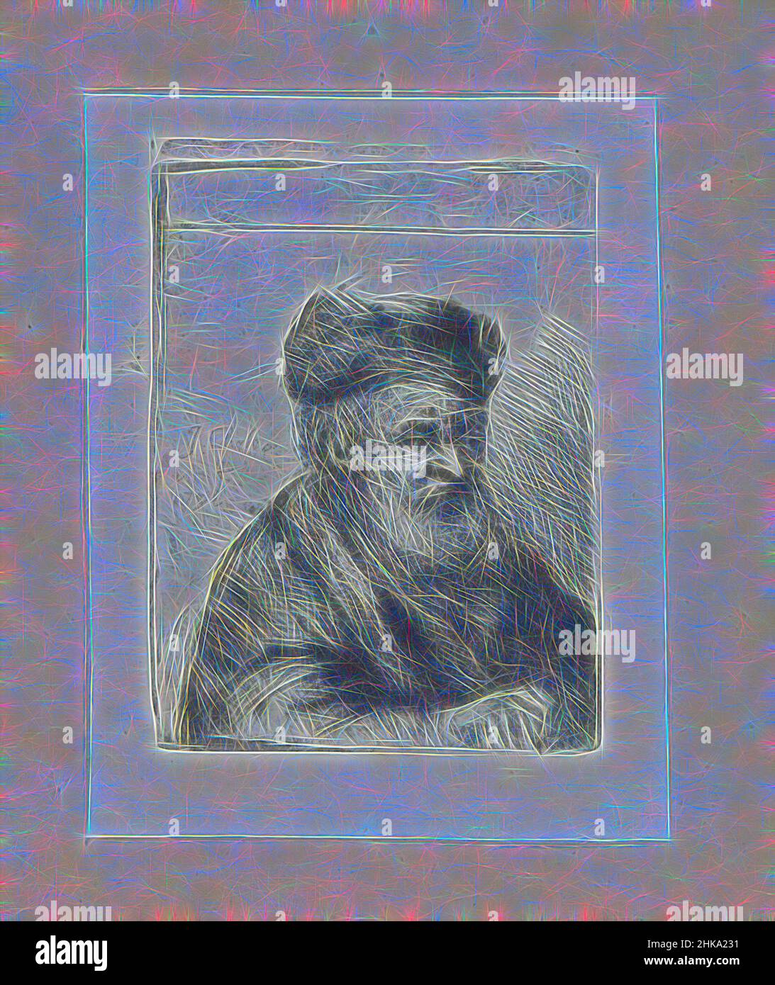 Inspiriert von Old man, His Hands Folded, The Compleat Work of Etchings von John Chalon, Oeuvre Complette des Eaux Fortes par Jean Chalon, ist der Druck Teil eines Albums., Druckerei: Jan Chalon, Jan Chalon, London, 1790 und/oder 1802, Papier, Ätzung, Trockenpunkt, Höhe 89 mm × Breite 68 mm, neu erfunden von Artotop. Klassische Kunst neu erfunden mit einem modernen Twist. Design von warmen fröhlichen Leuchten der Helligkeit und Lichtstrahl Strahlkraft. Fotografie inspiriert von Surrealismus und Futurismus, umarmt dynamische Energie der modernen Technologie, Bewegung, Geschwindigkeit und Kultur zu revolutionieren Stockfoto