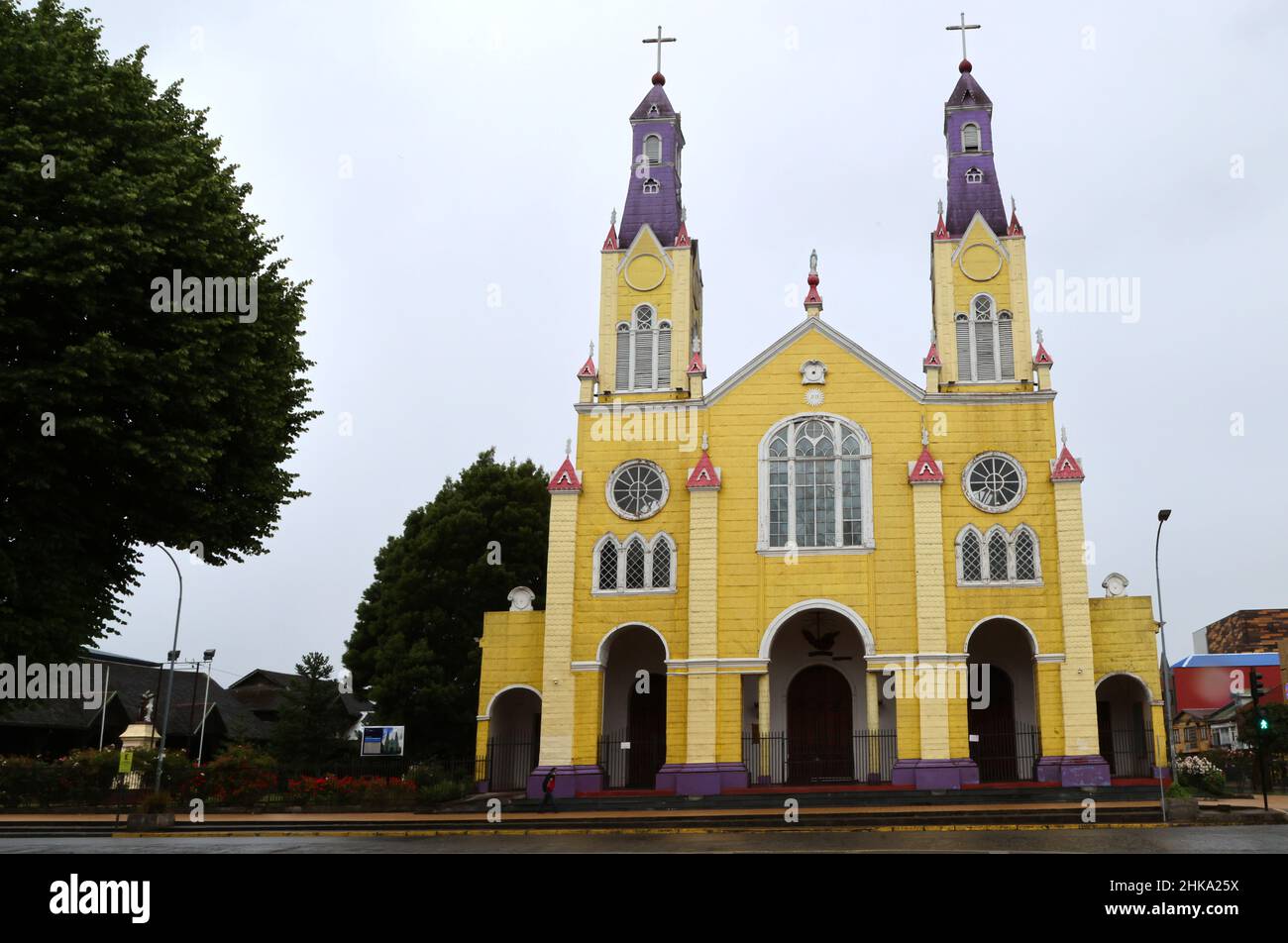 Die Kirche von San Francisco in Castro, Chile Stockfoto