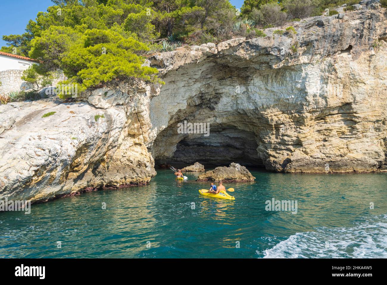 Gargano Nationalpark, Besuch der Höhlen, Vieste, Apulien, Italien, Europa Stockfoto