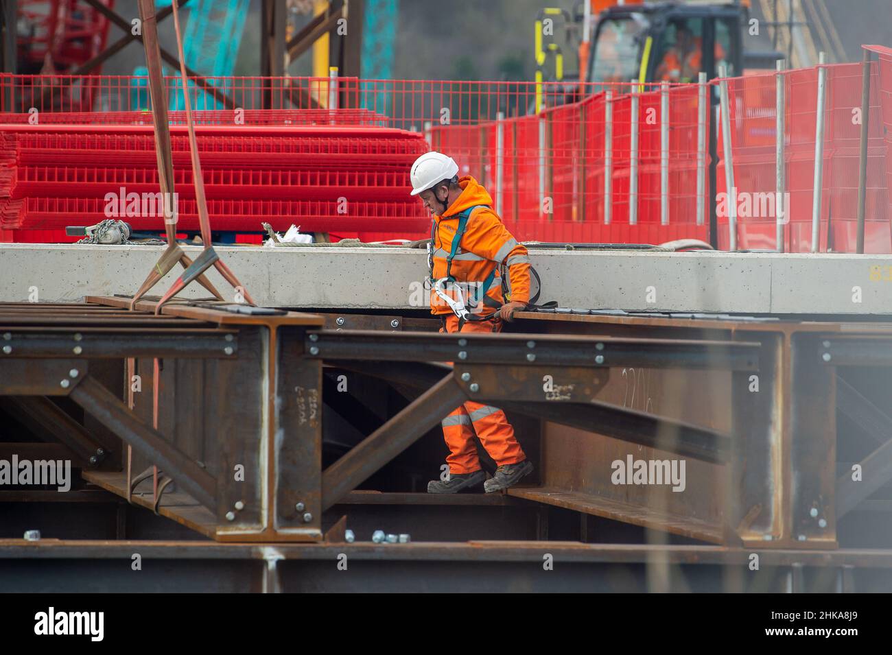 Harefield, Uxbridge, Großbritannien. 2nd. Februar 2022. Einer der vielen HS2 Bürostandorte, die entlang der Route HS2 erscheinen. Quelle: Maureen McLean/Alamy Stockfoto