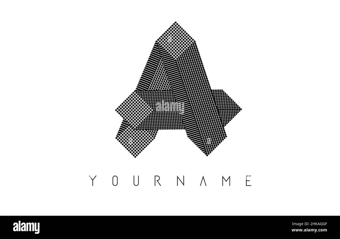 Buchstabe A Logo mit geometrischer form 3D. Geometrische Vektordarstellung mit Luxuskonzept für Architektur, Unternehmen, Unternehmen oder städtische Skyline R Stock Vektor