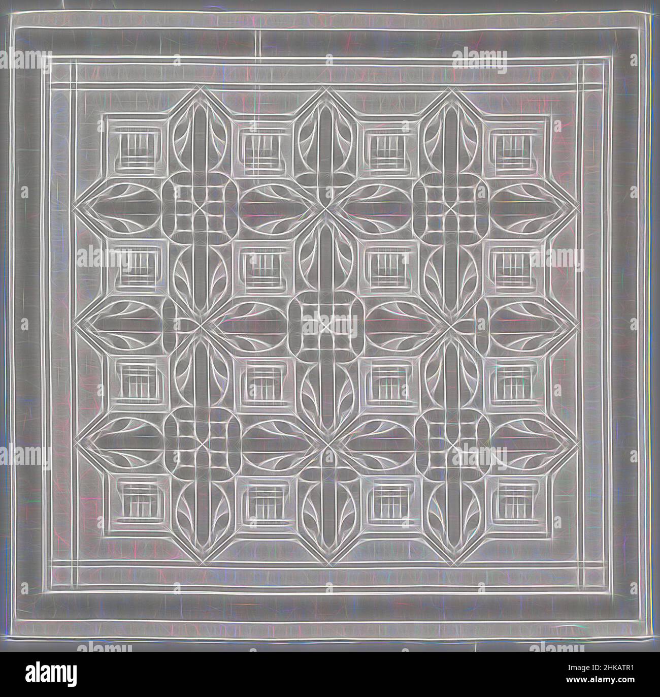 Inspiriert von Leinen Damast Serviette mit den Initialen St, H, Leinen Damast Serviette mit den Initialen St, H (Hunting Lodge St Hubertus)., Chris Lebeau, Van den Briel & Verster, Linnenfabriken Van Dissel, Eindhoven, c.. 1920, Leinen (Material), Damast, Höhe 70 cm × Breite 71,6 cm, neu gestaltet von Artotop. Klassische Kunst neu erfunden mit einem modernen Twist. Design von warmen fröhlichen Leuchten der Helligkeit und Lichtstrahl Strahlkraft. Fotografie inspiriert von Surrealismus und Futurismus, umarmt dynamische Energie der modernen Technologie, Bewegung, Geschwindigkeit und Kultur zu revolutionieren Stockfoto
