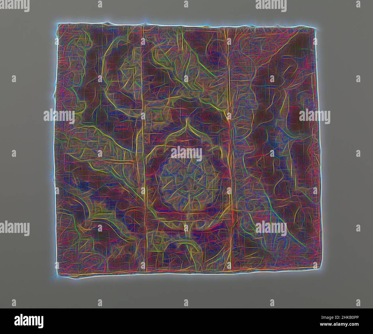 Inspiriert von Fragment aus Seidensamtbrokat (vier zusammengenähte Stücke), Fragment aus Seidensamt (vier zusammengenähte Stücke) mit einem Muster von Granatäpfeln auf hellrotem Grund mit einem Ranken-Werk aus Goldfaden., Italien, 1420 - 1499 und/oder 1800 - 1899, Seide, Leinen (Material), Höhe 47,4 cm × Breite 50,7 cm, neu gestaltet von Artotop. Klassische Kunst neu erfunden mit einem modernen Twist. Design von warmen fröhlichen Leuchten der Helligkeit und Lichtstrahl Strahlkraft. Fotografie inspiriert von Surrealismus und Futurismus, umarmt dynamische Energie der modernen Technologie, Bewegung, Geschwindigkeit und Kultur zu revolutionieren Stockfoto