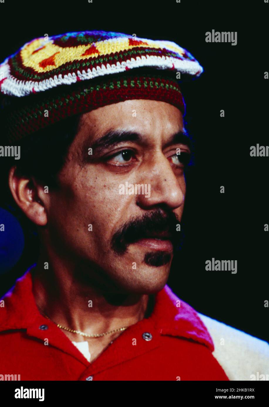 Jazz Fest Berlin, Philharmonie, 1986, Special Guest: Milton Cardona, Latin Jazz und Salsa Perkussionist aus Puerto Rico. Jazz Fest Berlin, Philharmonie, 1986, Special Guest: Milton Cardona, Latin Jazz und Salsa Percussionist aus Puerto Rico. Stockfoto
