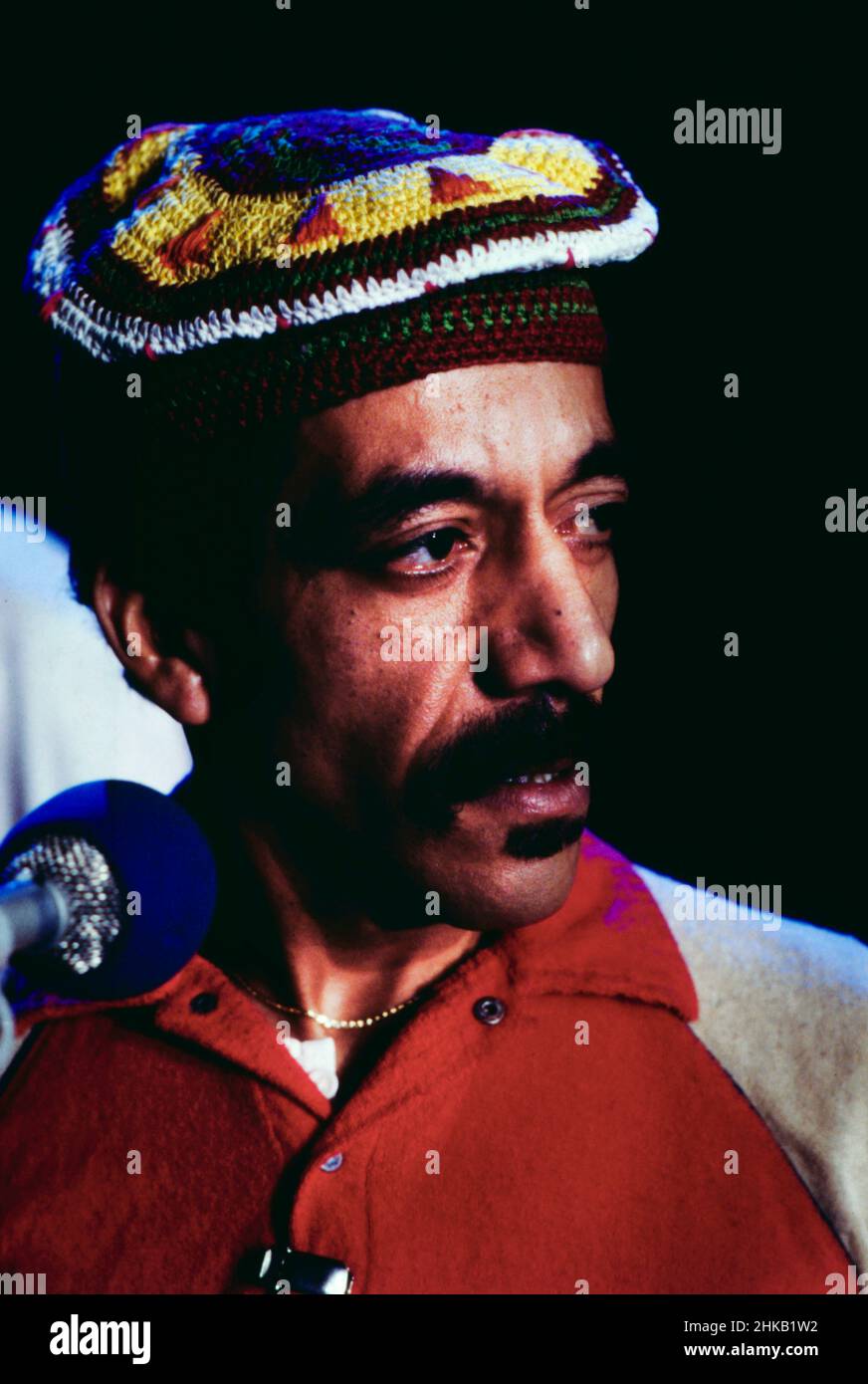 Jazz Fest Berlin, Philharmonie, 1986, Special Guest: Milton Cardona, Latin Jazz und Salsa Perkussionist aus Puerto Rico. Jazz Fest Berlin, Philharmonie, 1986, Special Guest: Milton Cardona, Latin Jazz und Salsa Percussionist aus Puerto Rico. Stockfoto
