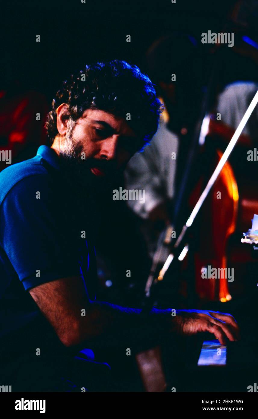 Jazz Fest Berlin, Philharmonie, 1986, Jazzpianist Monty Alexander mit seiner Jamaican Band. Jazz Fest Berlin, Philharmonie, 1986, Jazzpianist Monty Alexander und seine jamaikanische Band. Stockfoto