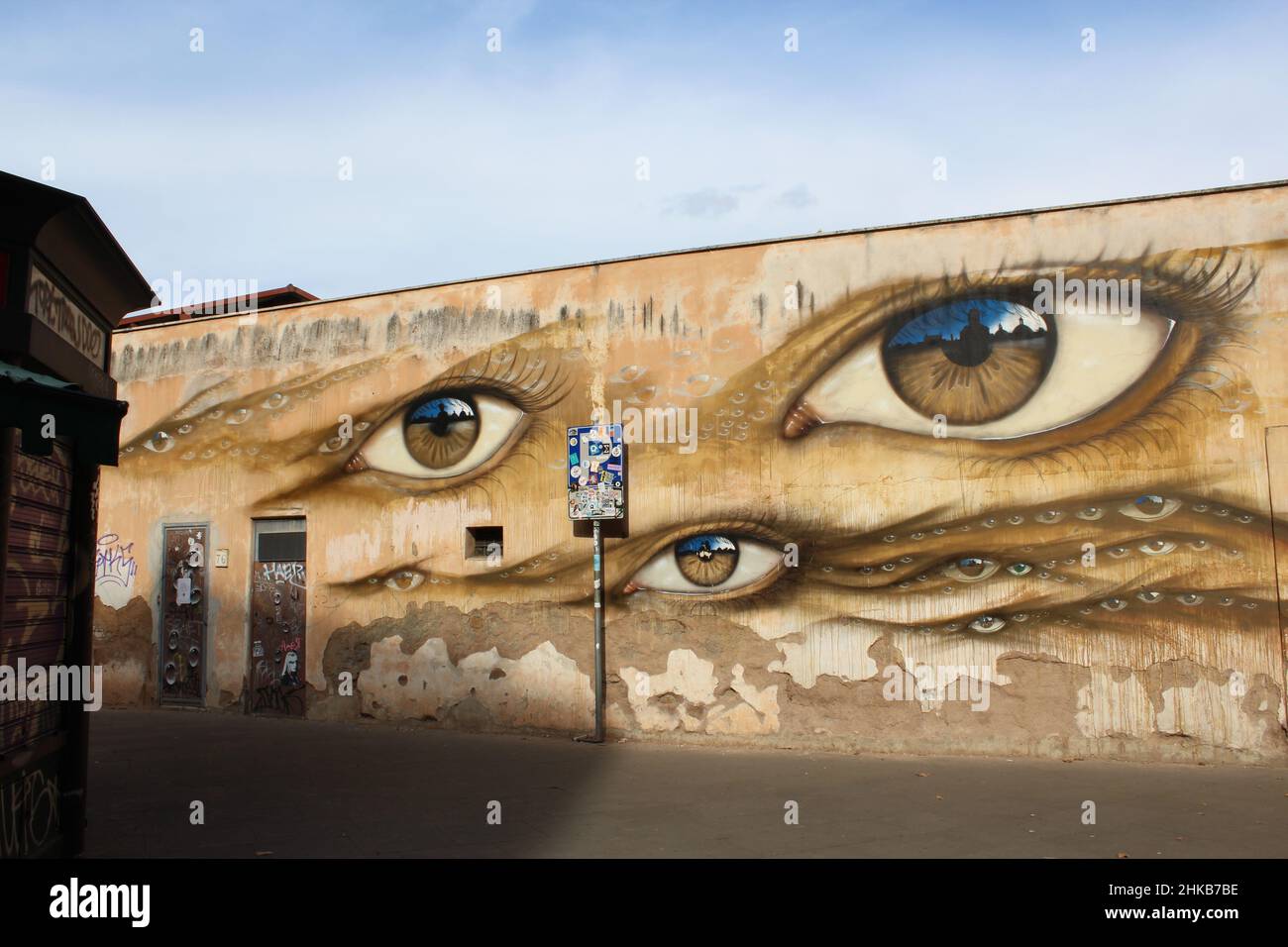 Eyes Street Art Rom Stockfoto