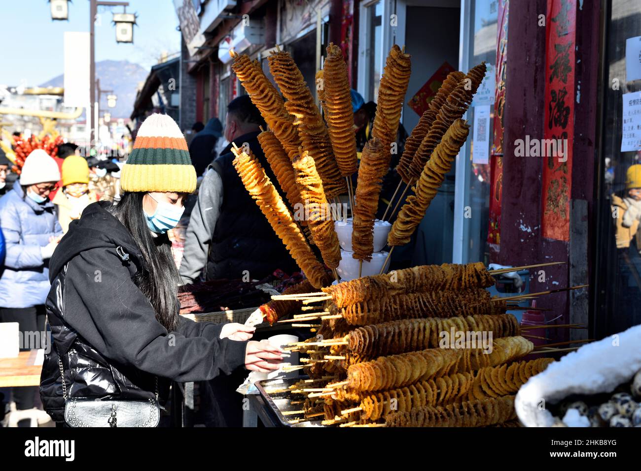 Straßenmarkt in Nordchina Stockfoto
