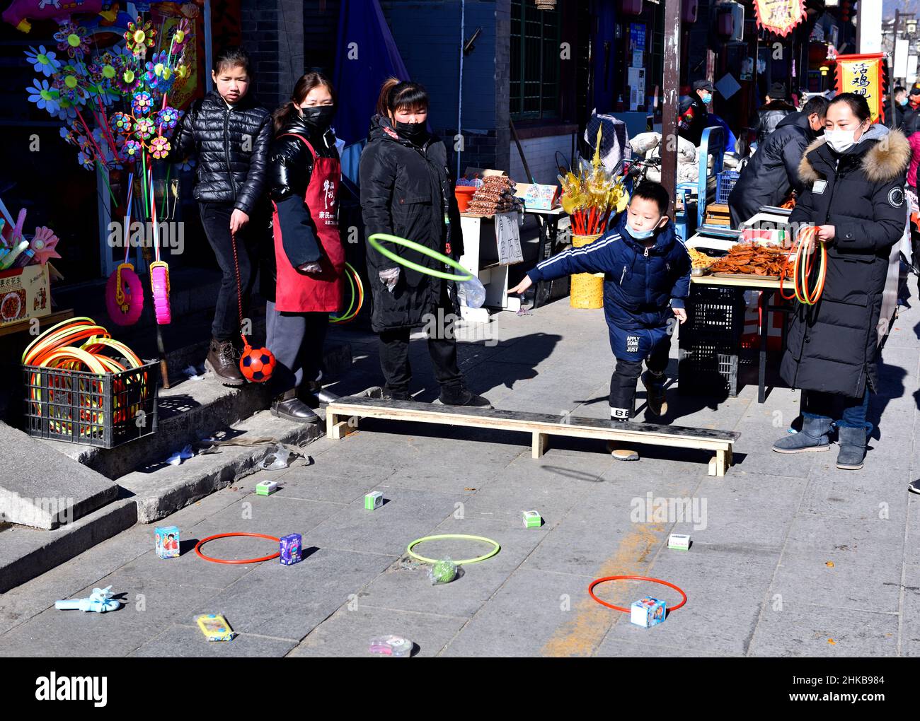 Straßenmarkt in Nordchina Stockfoto