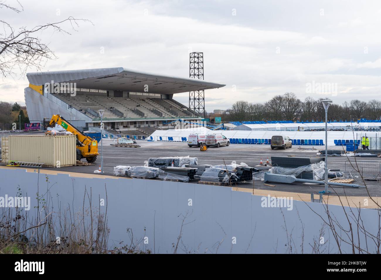 Bau des Alexander-Stadions in Perry Barr, Birmingham für die Birmingham Commonwealth Games 2022 Stockfoto