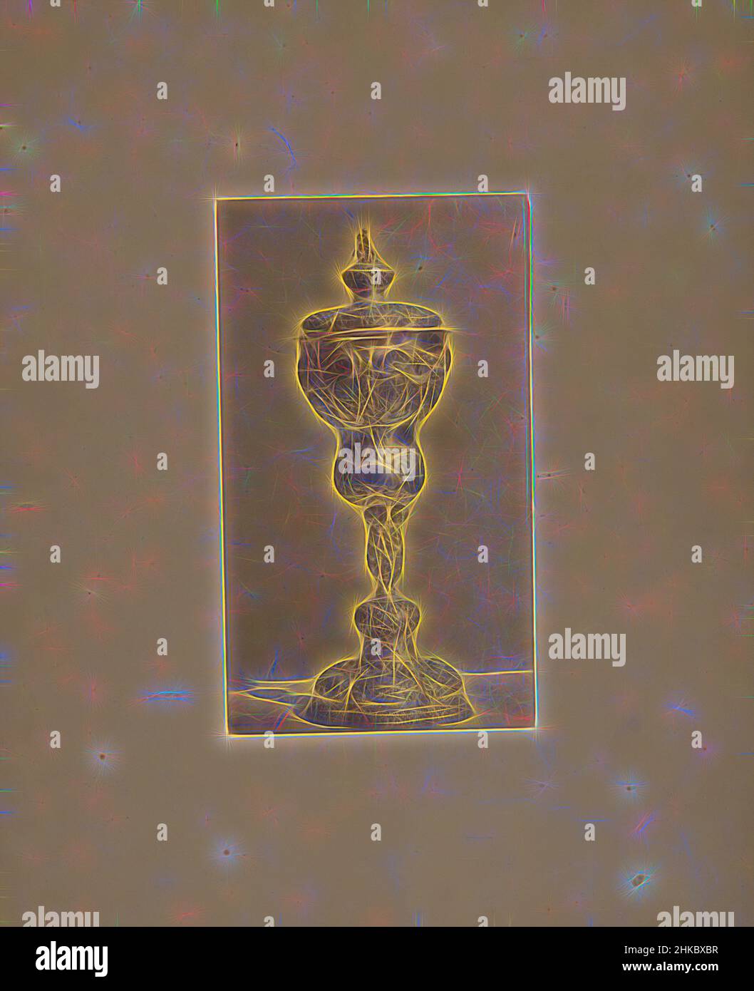 Inspiriert von Goblet von Zwartsluis, c. 1875 - c. 1900, Albumendruck, Höhe 210 mm × Breite 120 mm, neu gestaltet von Artotop. Klassische Kunst neu erfunden mit einem modernen Twist. Design von warmen fröhlichen Leuchten der Helligkeit und Lichtstrahl Strahlkraft. Fotografie inspiriert von Surrealismus und Futurismus, umarmt dynamische Energie der modernen Technologie, Bewegung, Geschwindigkeit und Kultur zu revolutionieren Stockfoto