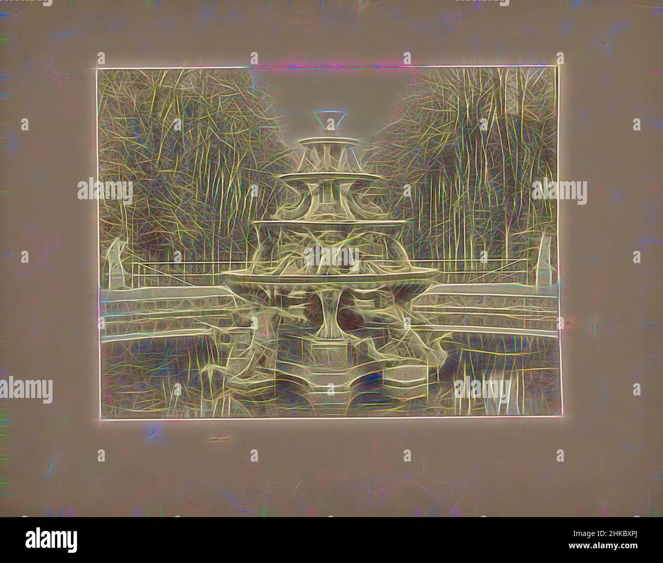 Inspiriert von Bassin de la Pyramide in Versailles, Versailles - Bassin des Pyramides - JD, Versailles, c. 1875 - c. 1900, Albumendruck, Höhe 223 mm × Breite 293 mm, neu gestaltet von Artotop. Klassische Kunst neu erfunden mit einem modernen Twist. Design von warmen fröhlichen Leuchten der Helligkeit und Lichtstrahl Strahlkraft. Fotografie inspiriert von Surrealismus und Futurismus, umarmt dynamische Energie der modernen Technologie, Bewegung, Geschwindigkeit und Kultur zu revolutionieren Stockfoto