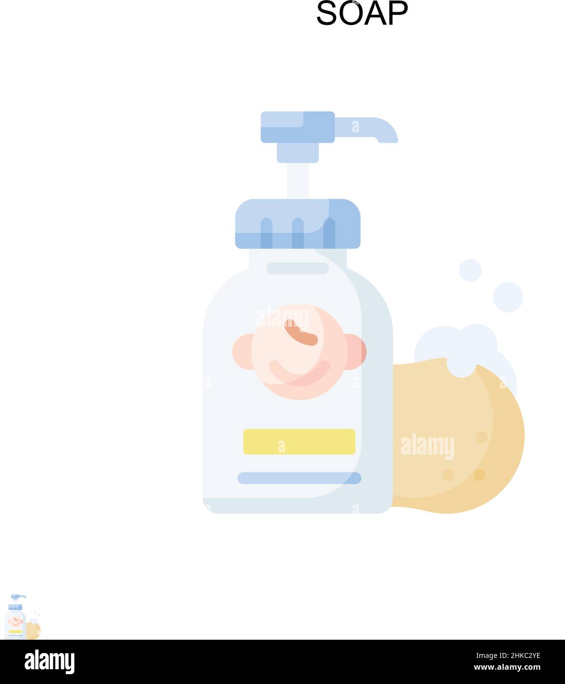 Einfaches Vektorsymbol SOAP. Illustration Symbol Design-Vorlage für Web mobile UI-Element. Stock Vektor