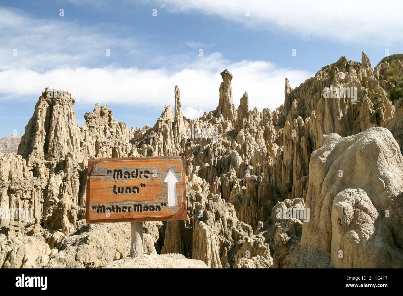 Felsen im Mondtal - Valle De La Luna - La Paz, Bolivien Stockfoto