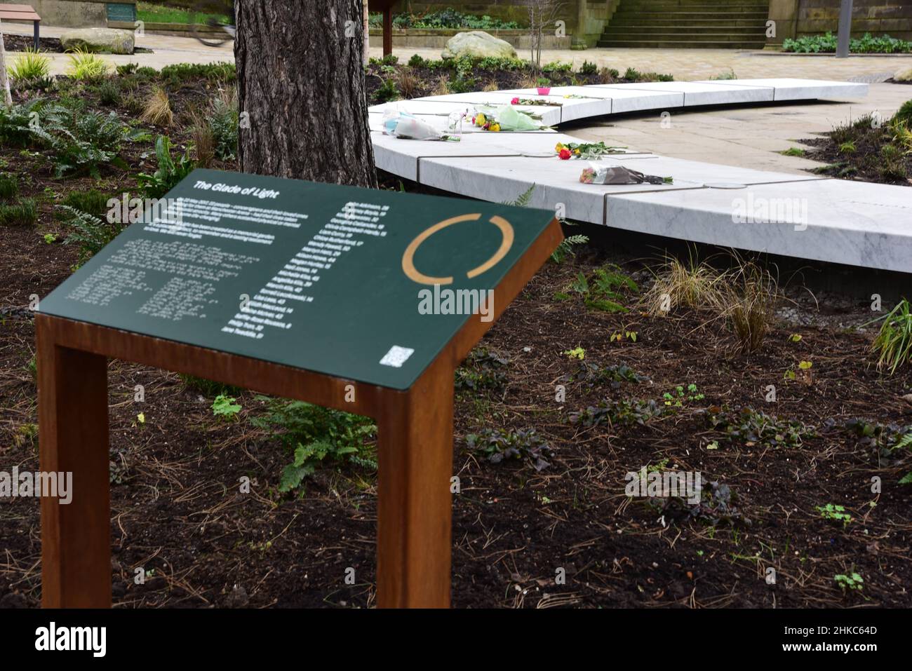 Lichtung des Light Memorial Garden Stockfoto