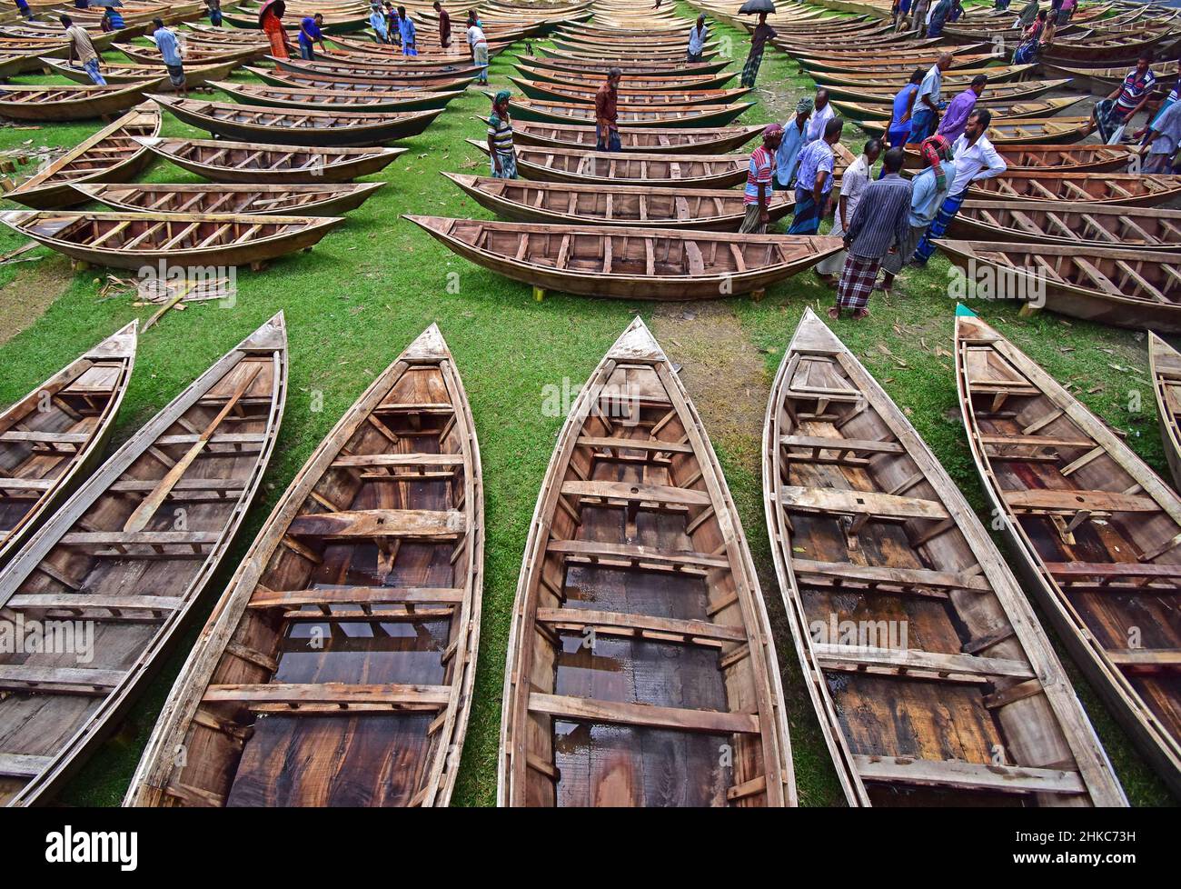Boote zum Verkauf in Ghior Upazila, Manikganj, Bangladesch Stockfoto