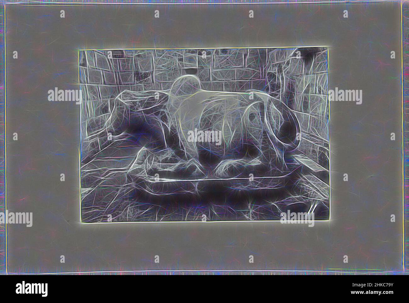 Inspiriert von Bild eines Stiers in einem Tempel von Prambanan bei Jogyakarta86b Stier in Tempel b (gegenüber Tempel A), Bild eines Stiers in einem Tempel von Prambanan bei Jogyakarta, Niederländisch-Indien, Jogjakarta, c. 1895 - c. 1915, Papier, Silbergelatine-Druck, Höhe 107 mm × Breite 153 mmhöhe 243 mm × Breite 329, neu gestaltet von Artotop. Klassische Kunst neu erfunden mit einem modernen Twist. Design von warmen fröhlichen Leuchten der Helligkeit und Lichtstrahl Strahlkraft. Fotografie inspiriert von Surrealismus und Futurismus, umarmt dynamische Energie der modernen Technologie, Bewegung, Geschwindigkeit und Kultur zu revolutionieren Stockfoto