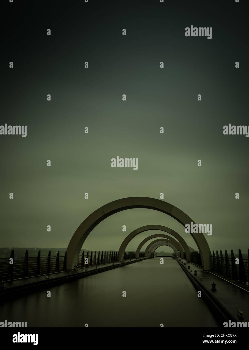 Die Kanalroute, die den Forth- und Clyde-Kanal mit dem Union-Kanal am Falkirk Wheel verbindet Stockfoto