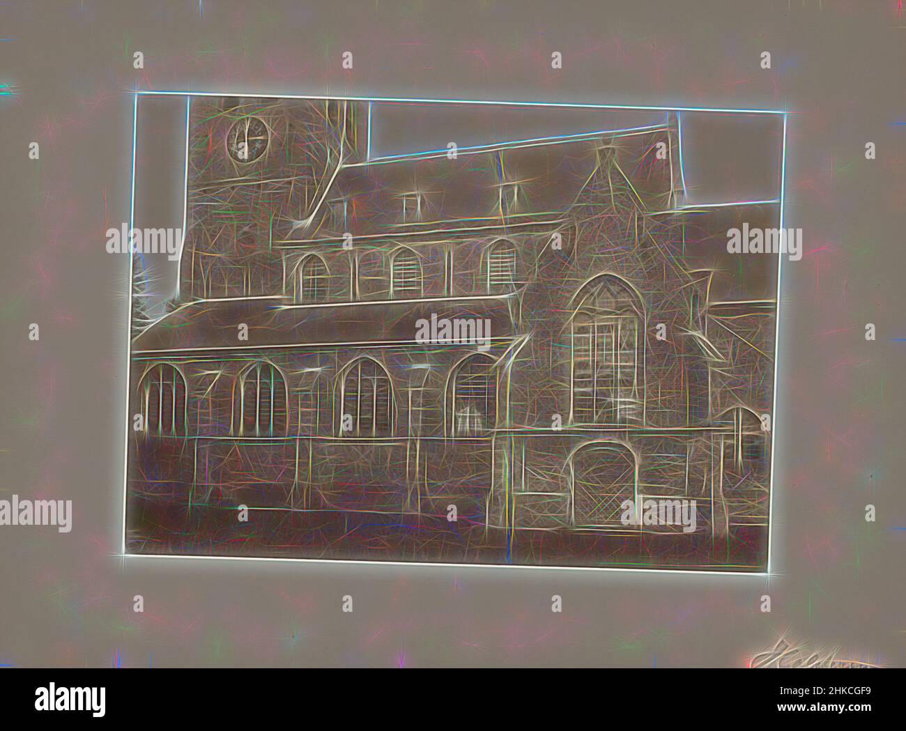 Inspiriert von View of the Sint-Martinus Church in Halsteren, Halsteren, 1901, Albumendruck, Höhe 155 mm × Breite 227 mm, neu gestaltet von Artotop. Klassische Kunst neu erfunden mit einem modernen Twist. Design von warmen fröhlichen Leuchten der Helligkeit und Lichtstrahl Strahlkraft. Fotografie inspiriert von Surrealismus und Futurismus, umarmt dynamische Energie der modernen Technologie, Bewegung, Geschwindigkeit und Kultur zu revolutionieren Stockfoto
