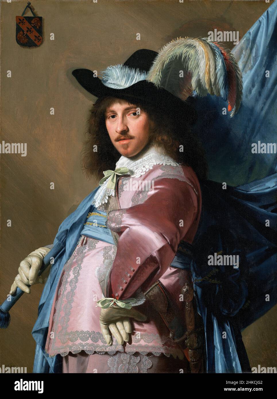 Andries Stilte als Standardträger des niederländischen Malers des Goldenen Zeitalters, Johannes Corneliszoon Verspronck (1600/1603-1662), Öl auf Leinwand, 1640 Stockfoto