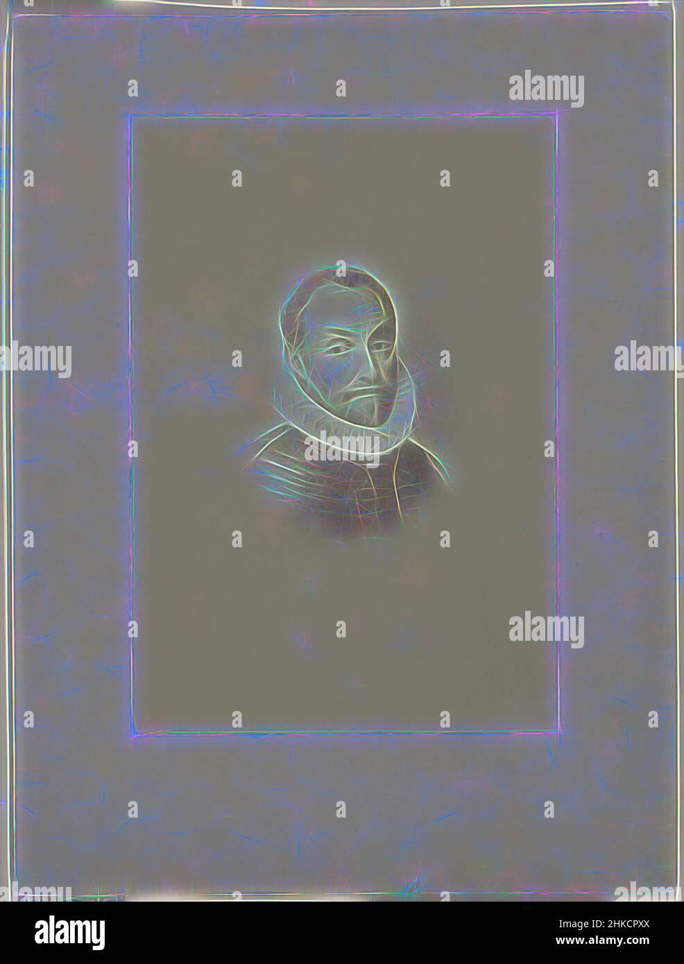 Inspiriert vom Portrait von Wilhelm I., Prinz von Orange, nach: Michiel Jansz van Mierevelt, Niederlande, 1850 - 1930, Höhe 224 mm × Breite 152 mm, neu gestaltet von Artotop. Klassische Kunst neu erfunden mit einem modernen Twist. Design von warmen fröhlichen Leuchten der Helligkeit und Lichtstrahl Strahlkraft. Fotografie inspiriert von Surrealismus und Futurismus, umarmt dynamische Energie der modernen Technologie, Bewegung, Geschwindigkeit und Kultur zu revolutionieren Stockfoto