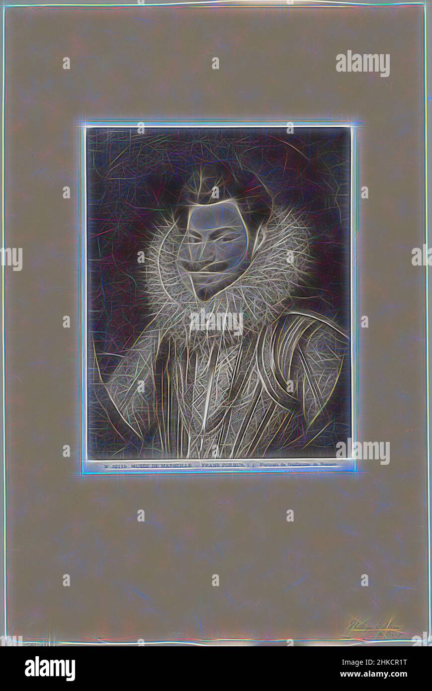 Inspiriert durch das Porträt von Philip William, Prinz von Orange, Porträt von Philip William. Im unteren Rand sein Name und Titel., nach: Frans Pourbus (II), Niederlande, 1850 - 1930, Höhe 266 mm × Breite 211 mm, neu erfunden von Artotop. Klassische Kunst neu erfunden mit einem modernen Twist. Design von warmen fröhlichen Leuchten der Helligkeit und Lichtstrahl Strahlkraft. Fotografie inspiriert von Surrealismus und Futurismus, umarmt dynamische Energie der modernen Technologie, Bewegung, Geschwindigkeit und Kultur zu revolutionieren Stockfoto
