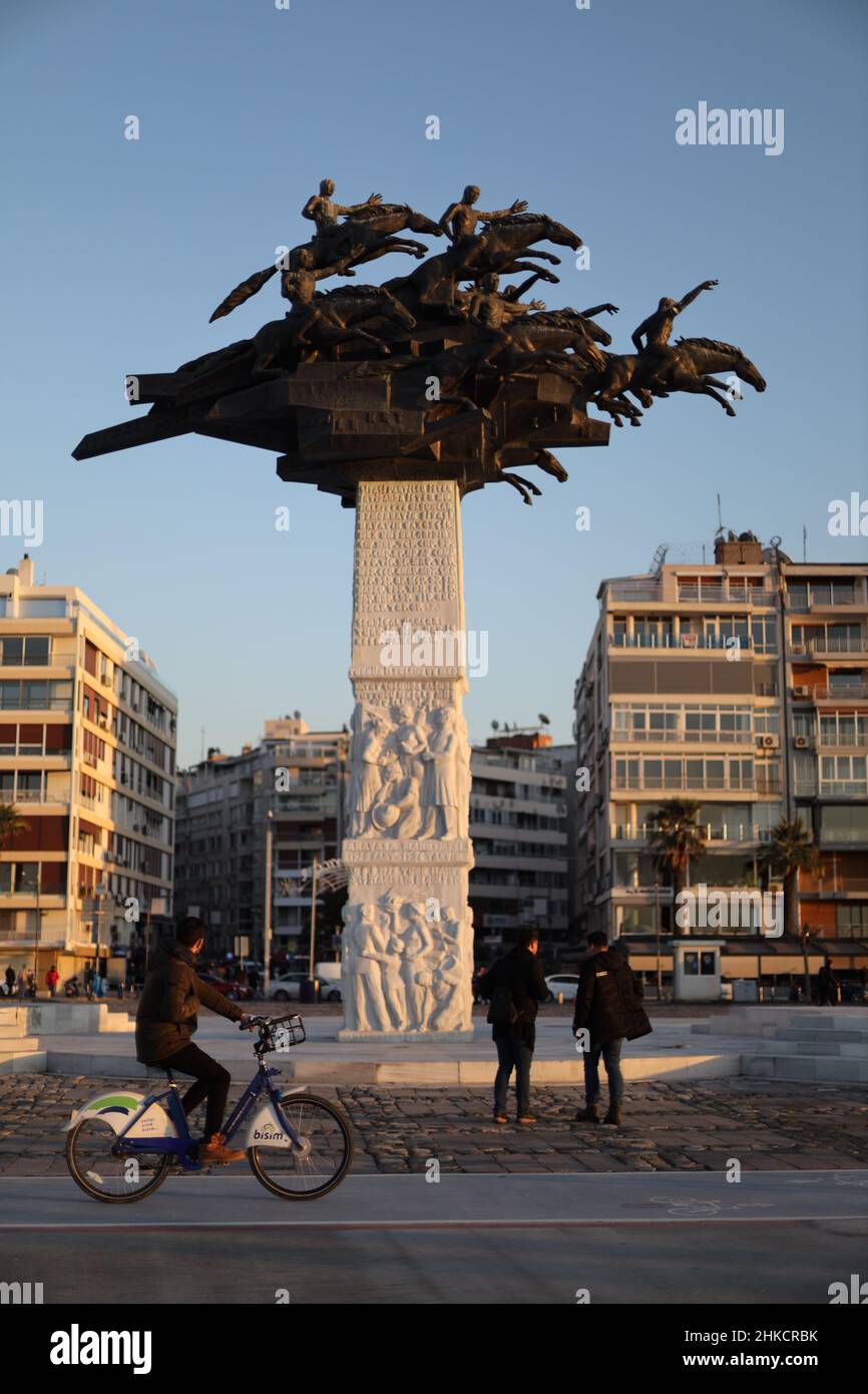 Gundogdu Square, Izmir Stockfoto
