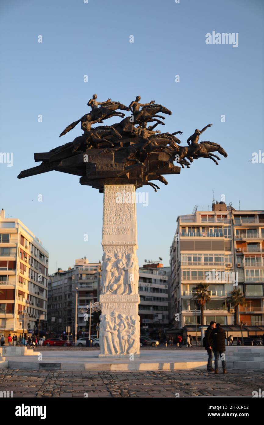 Gundogdu Square, Izmir Stockfoto