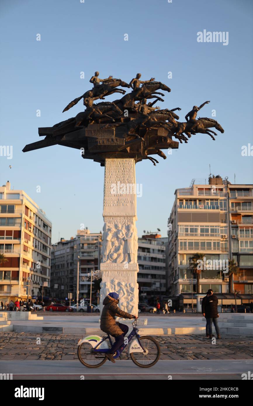 Gundogdu Square, Izmir Stockfoto