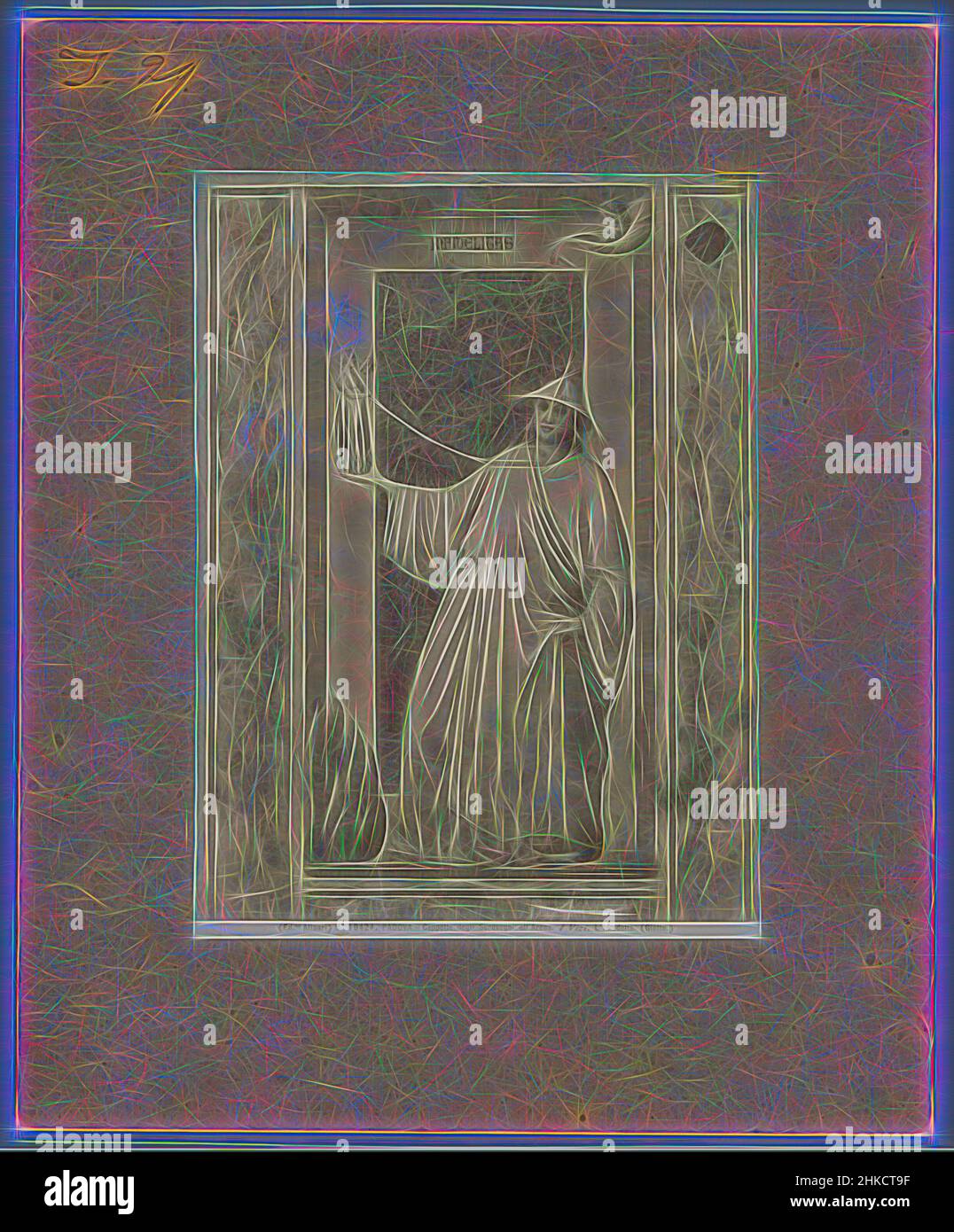 Inspiriert von der Fotoreproduktion eines Freskens von Giotto, das die