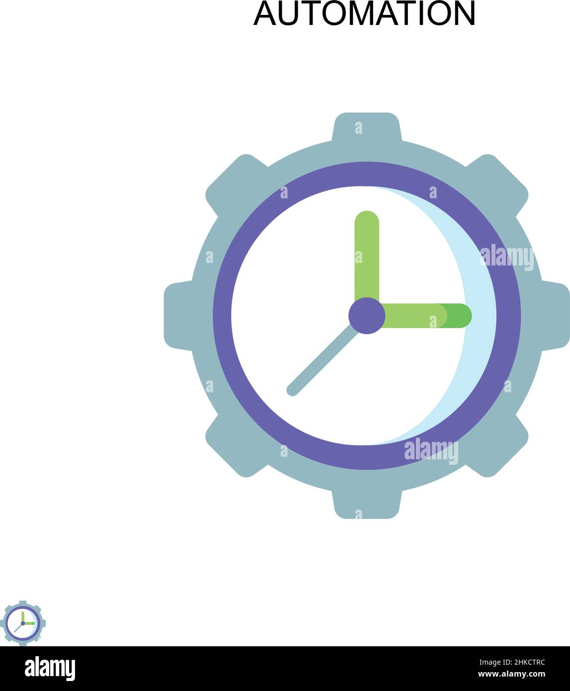 Automatisierung einfaches Vektorsymbol. Illustration Symbol Design-Vorlage für Web mobile UI-Element. Stock Vektor