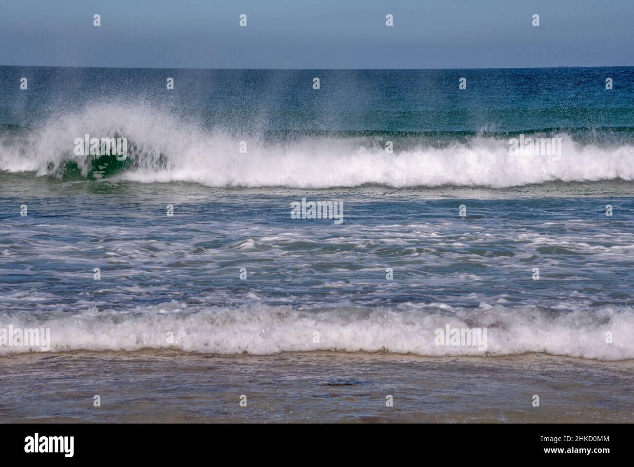 Wellen der atlantikküste der Äußeren Hebridischen Insel Harris Stockfoto