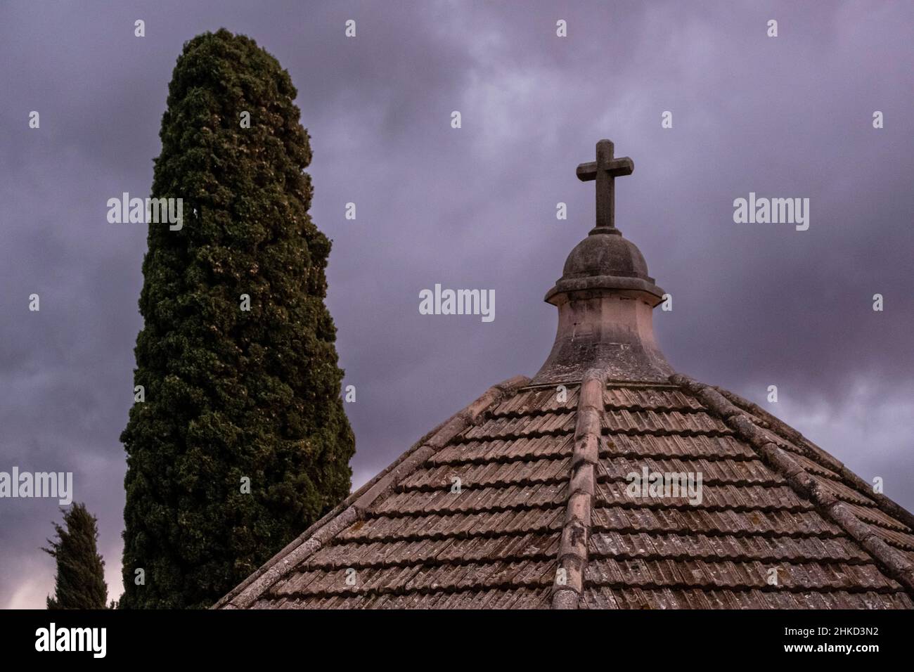 San-Simon-Familienkapelle, Friedhof von Valldemossa, Mallorca, Balearen, Spanien Stockfoto