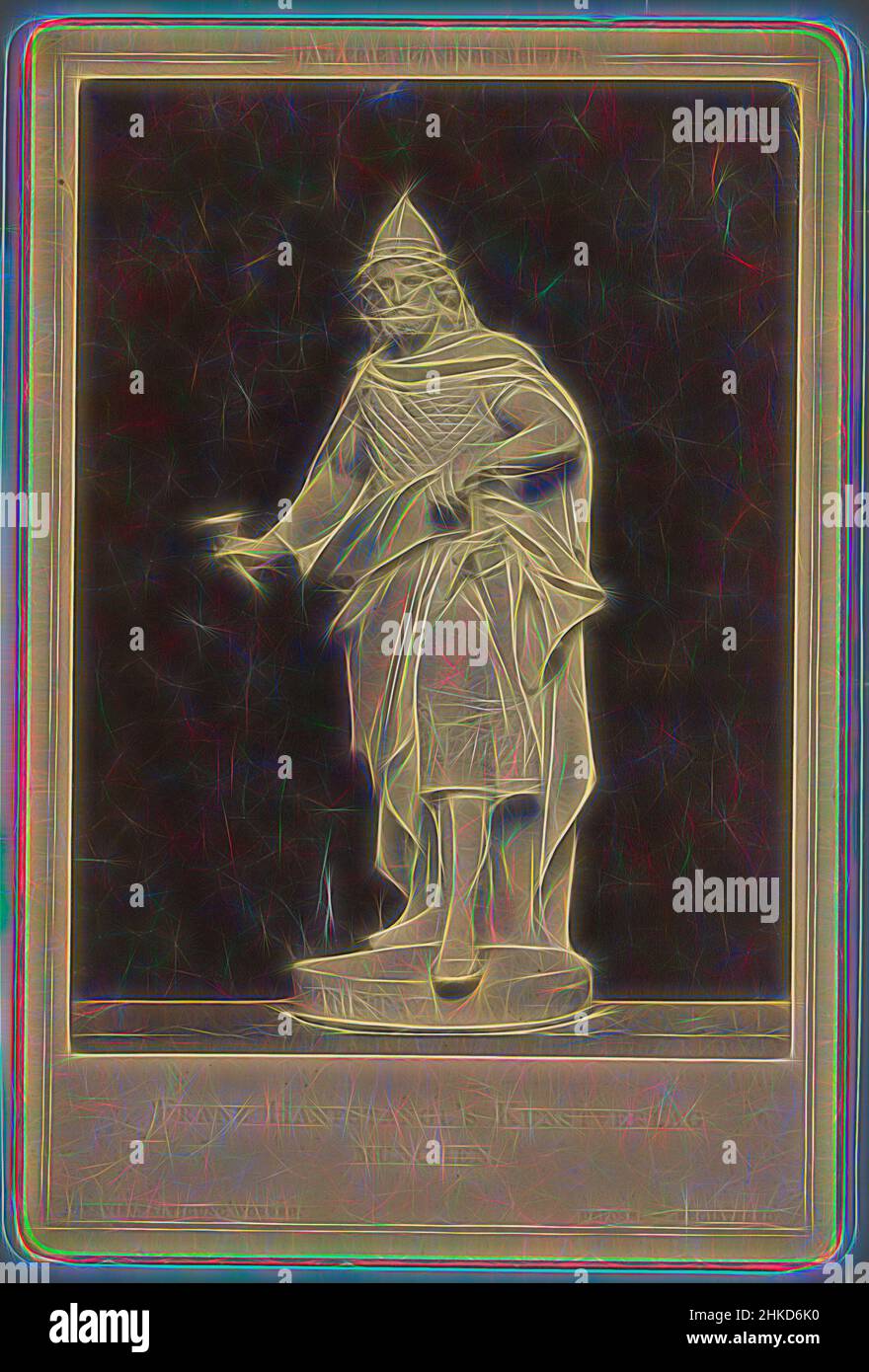 Inspiriert von View of Tristan von K. Zumbusch, Verlag: Franz Hanfstaengl Kunstverlag A.-G., 1850 - 1900, Albumendruck, Höhe 171 mm × Breite 114 mm, neu gestaltet von Artotop. Klassische Kunst neu erfunden mit einem modernen Twist. Design von warmen fröhlichen Leuchten der Helligkeit und Lichtstrahl Strahlkraft. Fotografie inspiriert von Surrealismus und Futurismus, umarmt dynamische Energie der modernen Technologie, Bewegung, Geschwindigkeit und Kultur zu revolutionieren Stockfoto