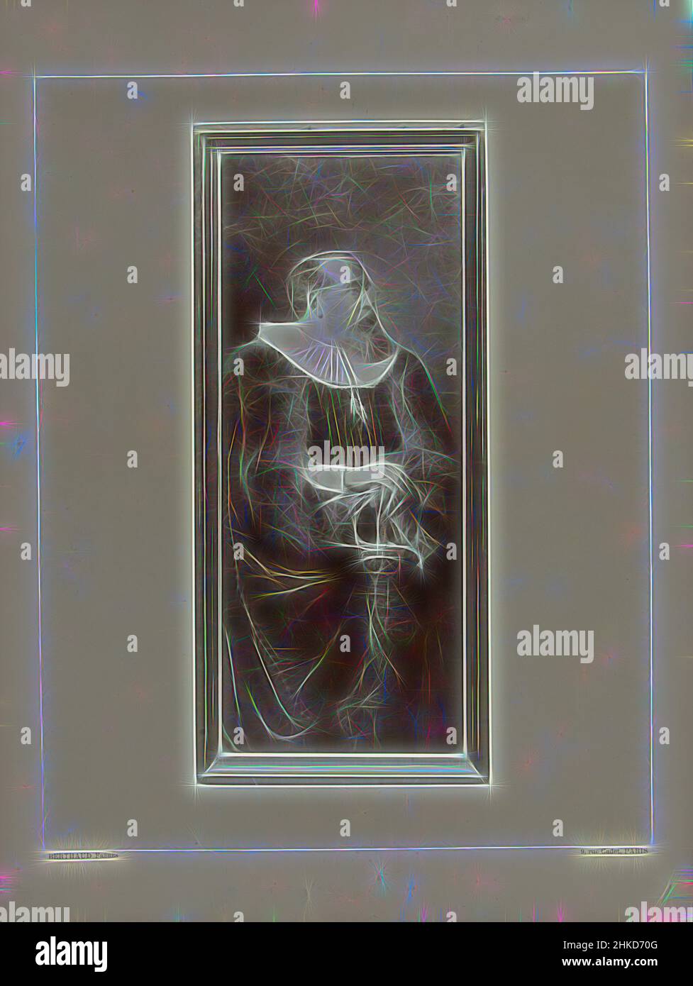 Inspiriert durch Fotoreproduktion eines gemalten Porträts von Graf Andrzej Jerzy Mniszech in siebzehnten Jahrhundert Kostüm, CTE André Minszech en costume de 17ème siècle, Berthaud Frères, nach:, Frankreich, c. 1890 - 1905, Papier, Albumendruck, Höhe 282 mm × Breite 125 mmhöhe 400 mm × Breite 300 mm, neu gestaltet von Artotop. Klassische Kunst neu erfunden mit einem modernen Twist. Design von warmen fröhlichen Leuchten der Helligkeit und Lichtstrahl Strahlkraft. Fotografie inspiriert von Surrealismus und Futurismus, umarmt dynamische Energie der modernen Technologie, Bewegung, Geschwindigkeit und Kultur zu revolutionieren Stockfoto