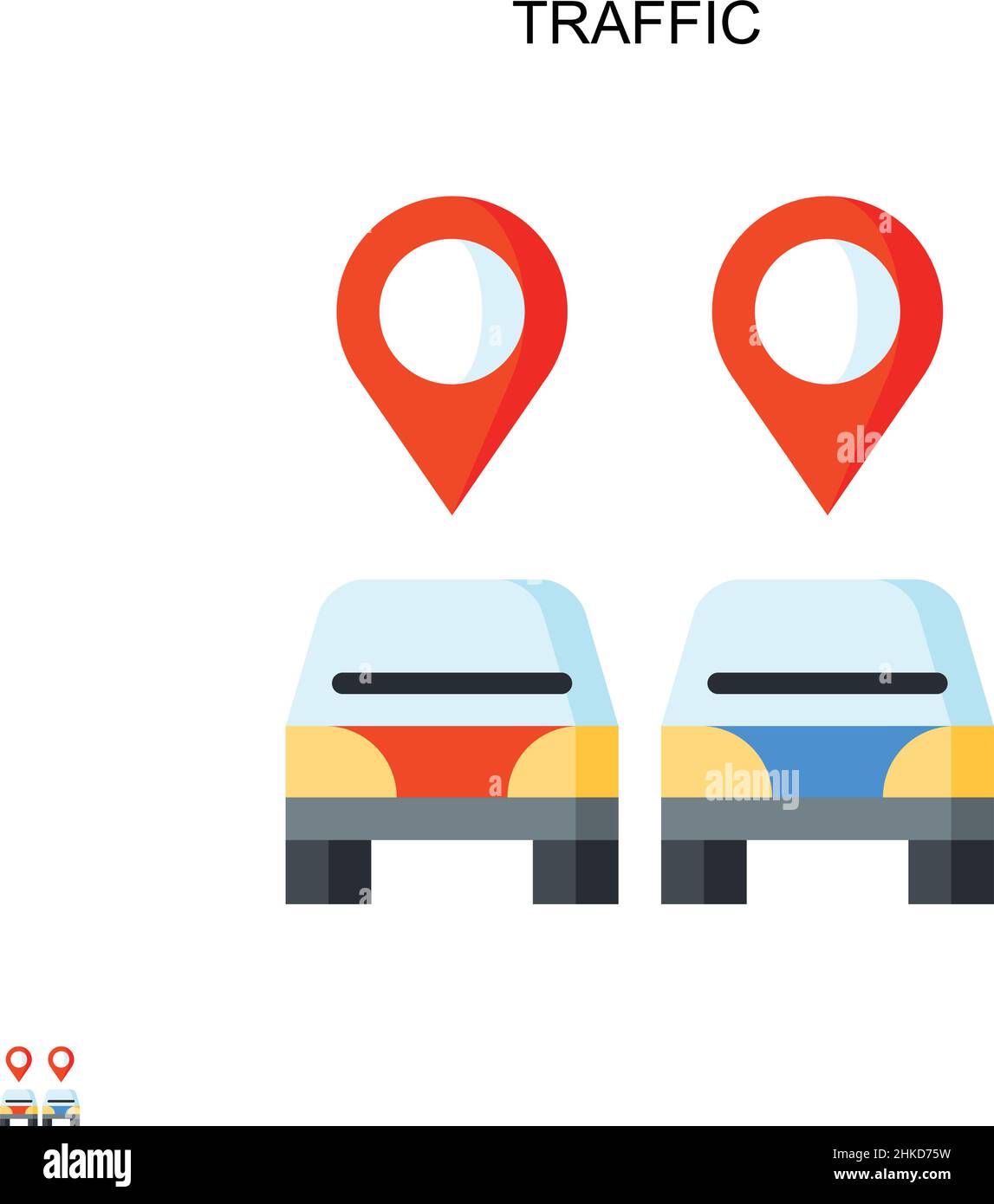 Einfaches Vektorsymbol für den Datenverkehr. Illustration Symbol Design-Vorlage für Web mobile UI-Element. Stock Vektor