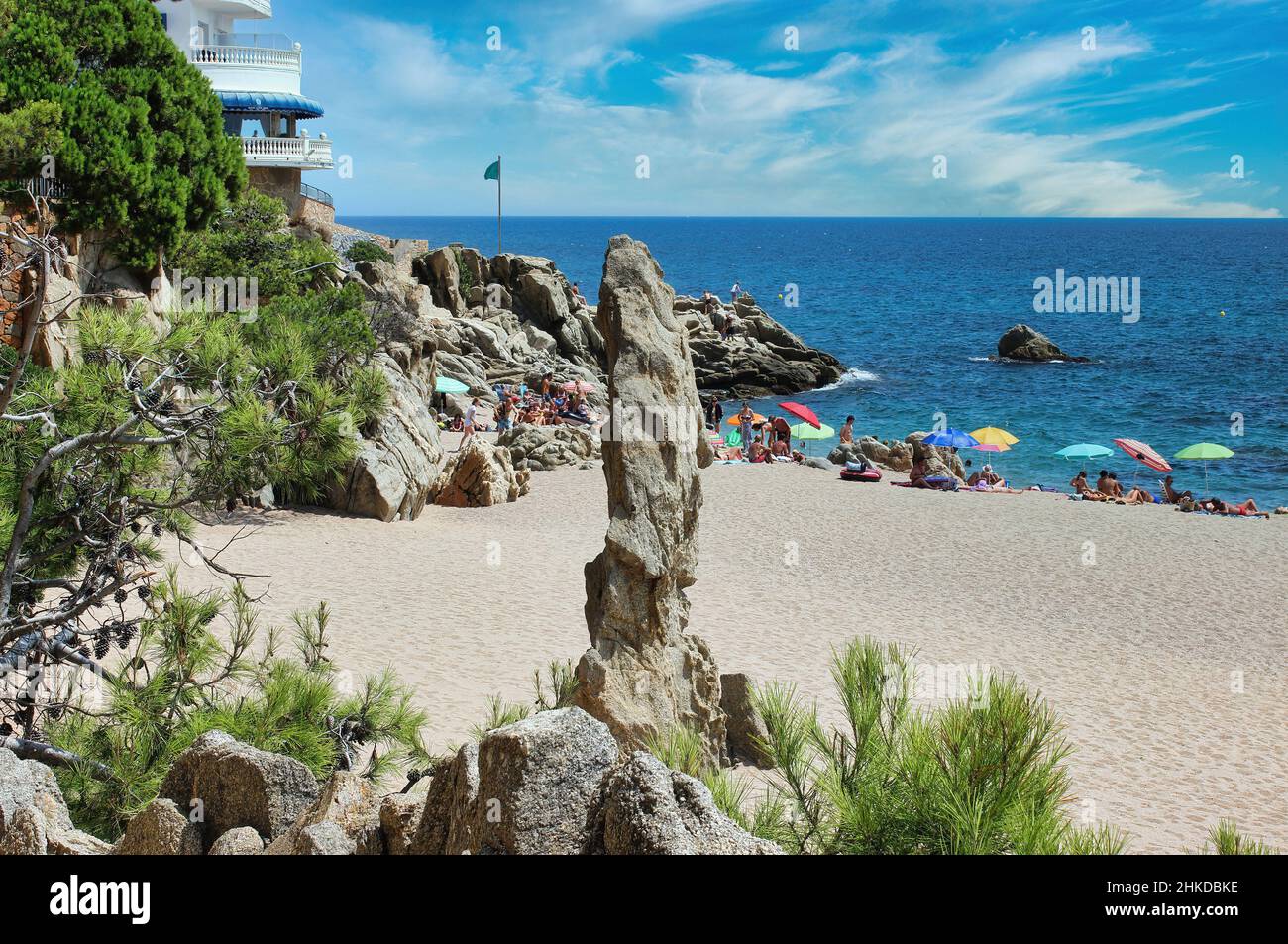 Cavall Bernat das Symbol der Stadt Platja d'Aro einer der beliebtesten Touristenorte im Herzen der Costa Brava Stockfoto