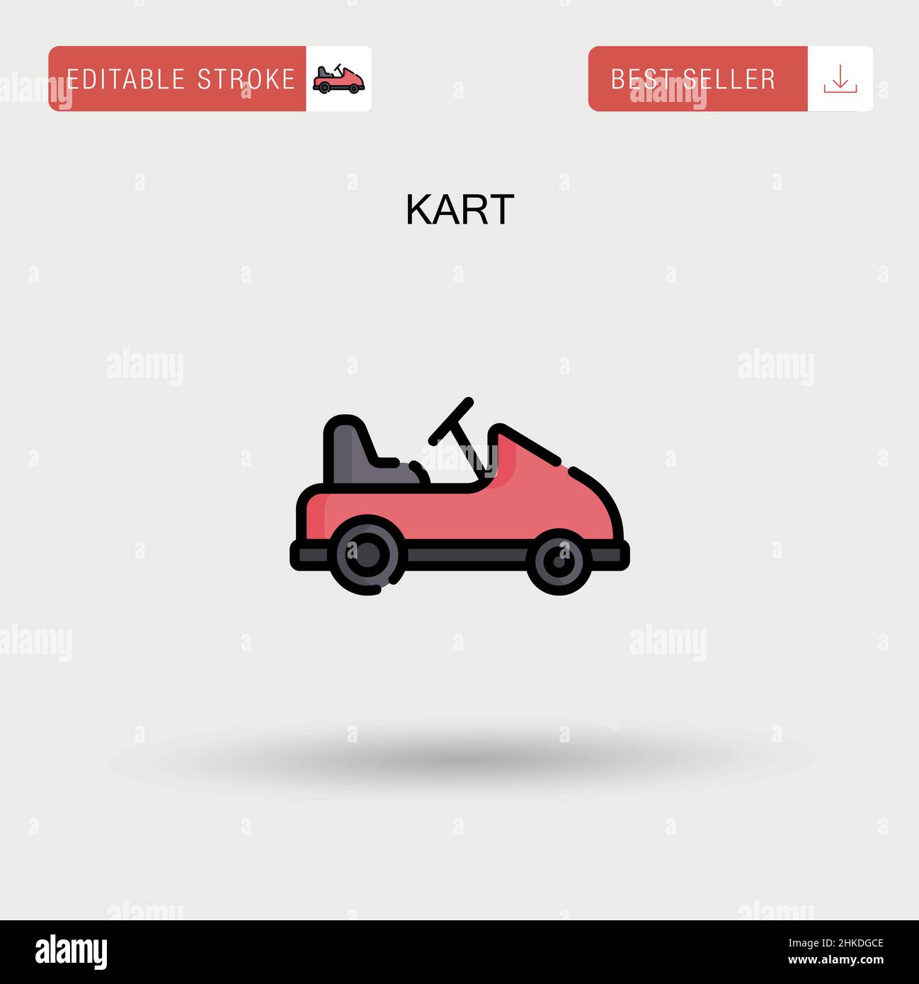 Kart Simple Vector-Symbol. Stock Vektor