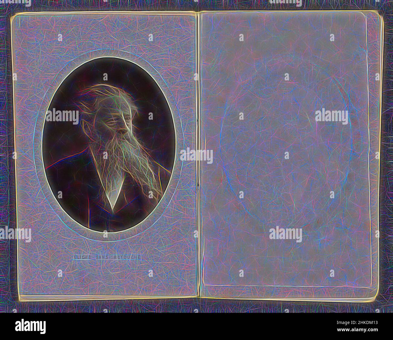 Inspiriert von Portrait eines unbekannten Mannes mit Bart, cliché sans retouche, P. Piquepé, c. 1871 - in oder vor 1881, Papier, Höhe 114 mm × Breite 86 mm, neu erfunden von Artotop. Klassische Kunst neu erfunden mit einem modernen Twist. Design von warmen fröhlichen Leuchten der Helligkeit und Lichtstrahl Strahlkraft. Fotografie inspiriert von Surrealismus und Futurismus, umarmt dynamische Energie der modernen Technologie, Bewegung, Geschwindigkeit und Kultur zu revolutionieren Stockfoto