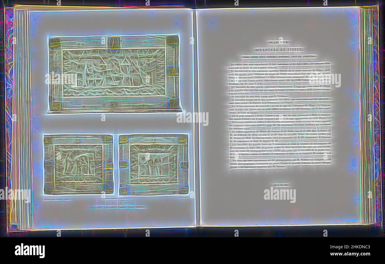 Trois Côtes d'un Coffret d'ivoire - Travail Bizantin, Sculpture en ivoire, Berthier, Druckerei: Joseph Rose Lemercier, Paris, c., inspiriert von drei Seiten einer elfenbeinfarbenen Schachtel mit Reliefs, die die Verkündigung, die Heimsuchung und König Herodes I. mit den drei Königen darstellt 1859 - in oder vor 1864, Papier, neu erfunden von Artotop. Klassische Kunst neu erfunden mit einem modernen Twist. Design von warmen fröhlichen Leuchten der Helligkeit und Lichtstrahl Strahlkraft. Fotografie inspiriert von Surrealismus und Futurismus, umarmt dynamische Energie der modernen Technologie, Bewegung, Geschwindigkeit und Kultur zu revolutionieren Stockfoto