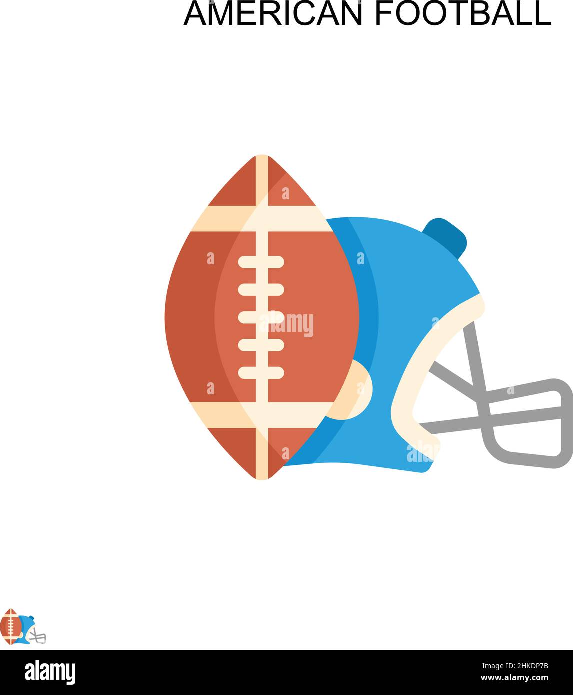 American Football einfaches Vektorsymbol. Illustration Symbol Design-Vorlage für Web mobile UI-Element. Stock Vektor