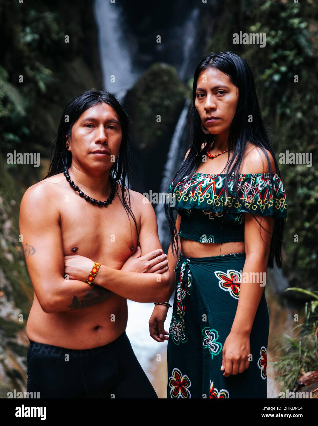 Einheimische Sapara-Person im Amazonas-Regenwald Stockfoto