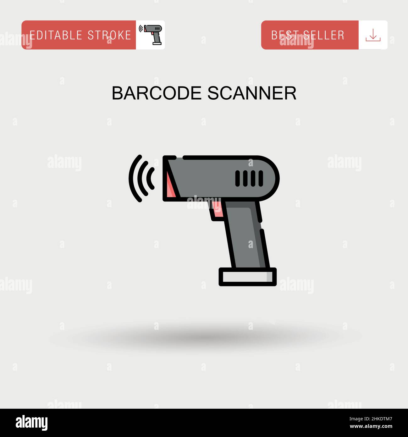 Einfaches Vektorsymbol für Barcodescanner. Stock Vektor