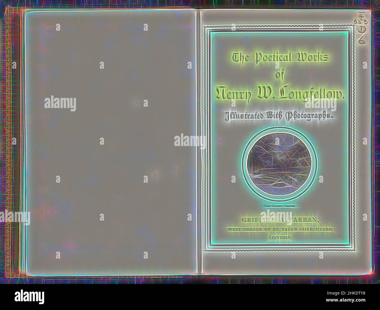 Inspiriert von den poetischen Werken von Henry W. Longfellow, Henry Wadsworth Longfellow, Verlag: Griffith & Farran, London, 1882, Papier, Albumendruck, Höhe 189 mm × Breite 140 mm × Dicke 50 mm, neu von Artotop. Klassische Kunst neu erfunden mit einem modernen Twist. Design von warmen fröhlichen Leuchten der Helligkeit und Lichtstrahl Strahlkraft. Fotografie inspiriert von Surrealismus und Futurismus, umarmt dynamische Energie der modernen Technologie, Bewegung, Geschwindigkeit und Kultur zu revolutionieren Stockfoto