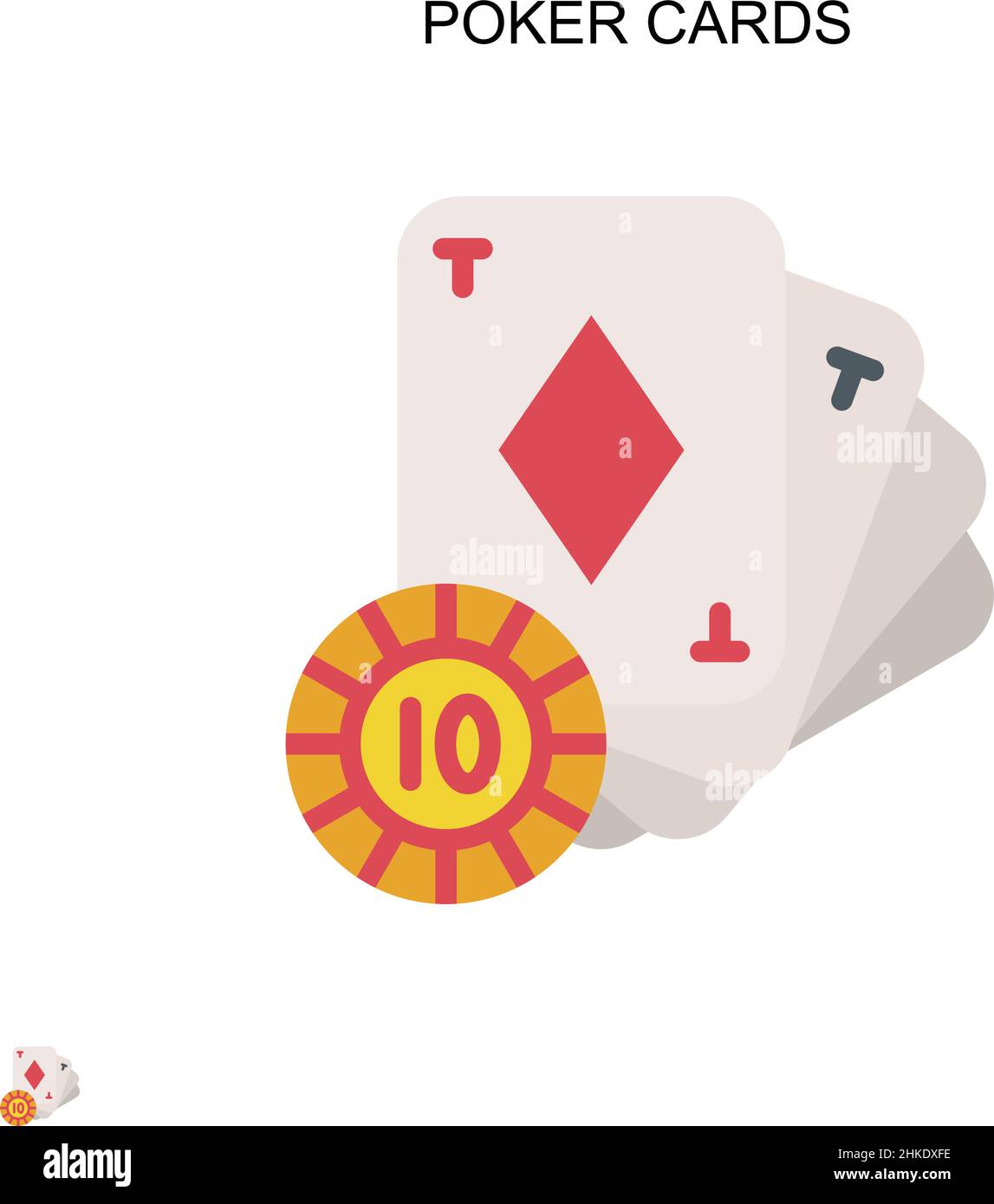 Poker-Karten einfaches Vektor-Symbol. Illustration Symbol Design-Vorlage für Web mobile UI-Element. Stock Vektor Poker-Karten einfaches Vektor-Symbol. Illustration Symbol Design-Vorlage für Web mobile UI-Element. Stock Vektor