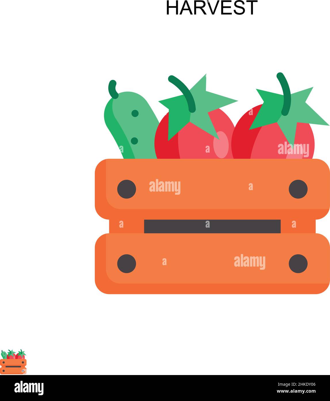 Einfaches Vektorsymbol für die Ernte. Illustration Symbol Design-Vorlage für Web mobile UI-Element. Stock Vektor