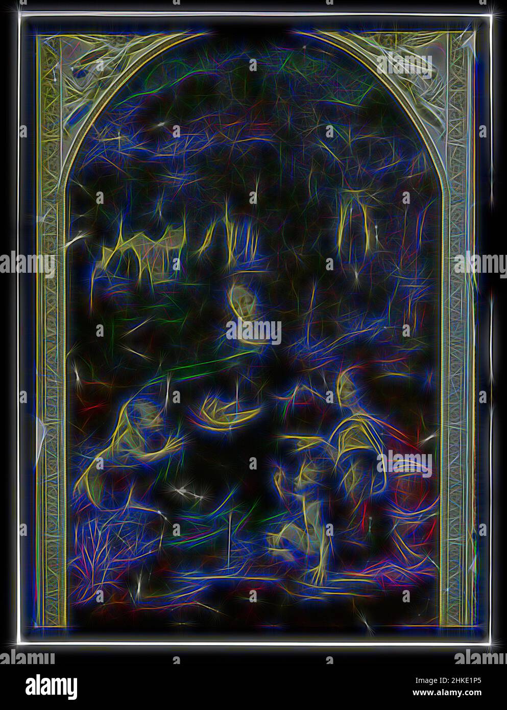 Inspiriert von der Reproduktion von Leonardo da Vinci, Jungfrau auf den Felsen, Louvre, nach: Leonardo da Vinci, 1907 - 1935, Glas, Dia, Höhe 180 mm × Breite 240 mm, neu gestaltet von Artotop. Klassische Kunst neu erfunden mit einem modernen Twist. Design von warmen fröhlichen Leuchten der Helligkeit und Lichtstrahl Strahlkraft. Fotografie inspiriert von Surrealismus und Futurismus, umarmt dynamische Energie der modernen Technologie, Bewegung, Geschwindigkeit und Kultur zu revolutionieren Stockfoto