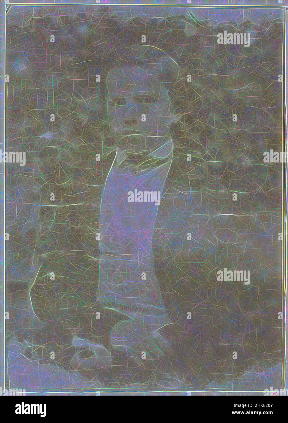 Inspiriert von Portrait of a boy, Eduard Isaac Asser, Amsterdam, 1850, Papier, Gesalzener Papierdruck, Höhe 91 mm × Breite 66 mm, neu gestaltet von Artotop. Klassische Kunst neu erfunden mit einem modernen Twist. Design von warmen fröhlichen Leuchten der Helligkeit und Lichtstrahl Strahlkraft. Fotografie inspiriert von Surrealismus und Futurismus, umarmt dynamische Energie der modernen Technologie, Bewegung, Geschwindigkeit und Kultur zu revolutionieren Stockfoto