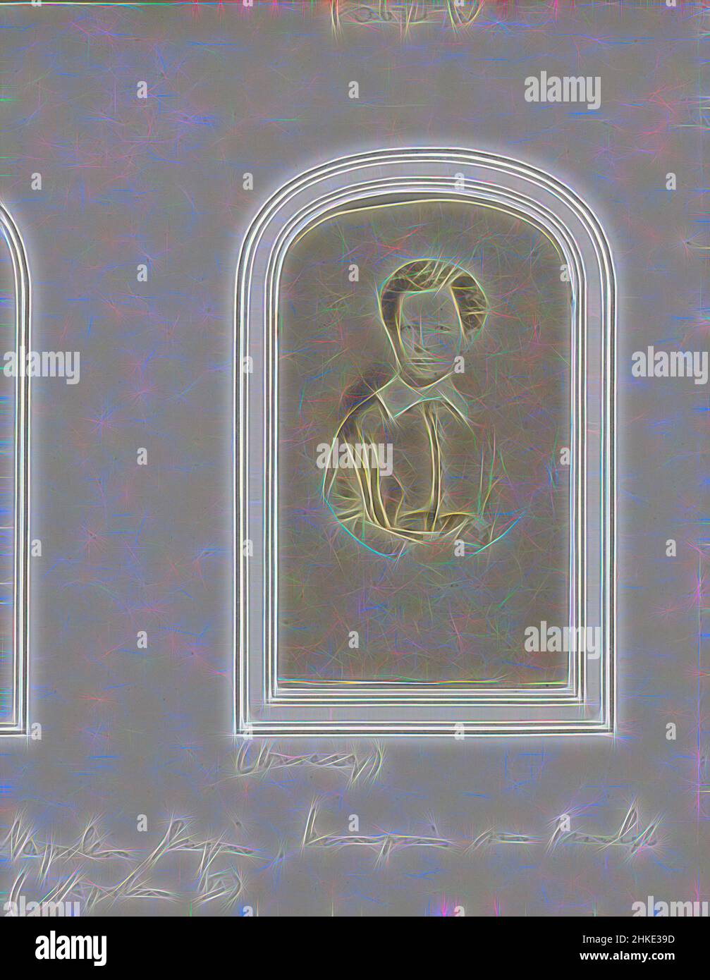 Inspiriert von der Fotoproduktion eines (vermutlich) gezeichneten Portraits von Napoleon Eugène, Kronprinz von Frankreich, Teil des Fotoalbummit 123 Cartes-de-Visite von Mitgliedern europäischer Königshäuser, Politikern und bekannten Personen., Dusacq et Cie, Verlag: Dusacq et Cie, Paris, 1858 - 1870, Papier, neu erfunden von Artotop. Klassische Kunst neu erfunden mit einem modernen Twist. Design von warmen fröhlichen Leuchten der Helligkeit und Lichtstrahl Strahlkraft. Fotografie inspiriert von Surrealismus und Futurismus, umarmt dynamische Energie der modernen Technologie, Bewegung, Geschwindigkeit und Kultur zu revolutionieren Stockfoto